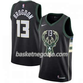 Canotte Uomo Milwaukee Bucks Malcolm Brogdon 13 Nike 2017-18 Nero Swingman